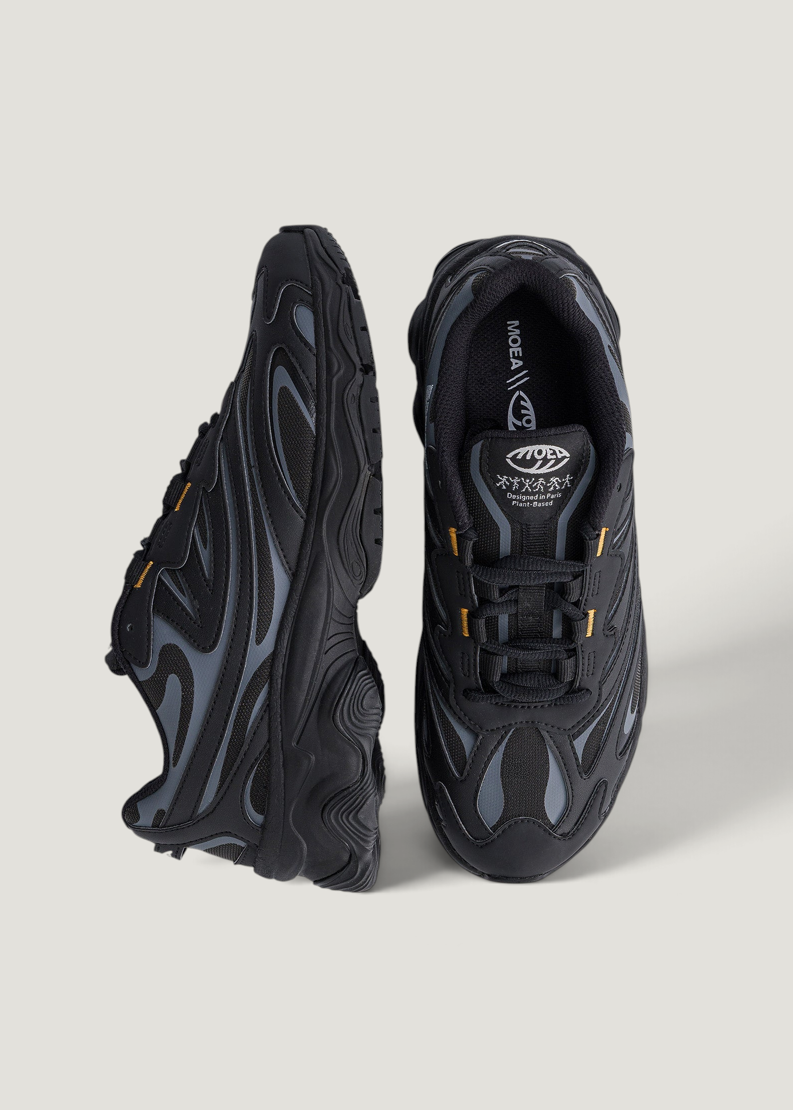 Vegane Sneaker | Schwarz "Dragonfly - full black", Moea, Foto 2