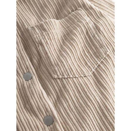 Surchemise velours en coton bio | beige "corduroy overshirt light feather gray", Knowledge Cotton Apparel, photo 5