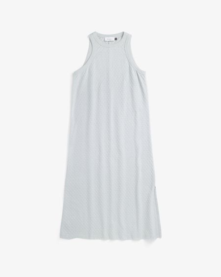 Robe midi en coton bio | bleu ciel "knit dress - moonlight grey", Rotholz, photo 5
