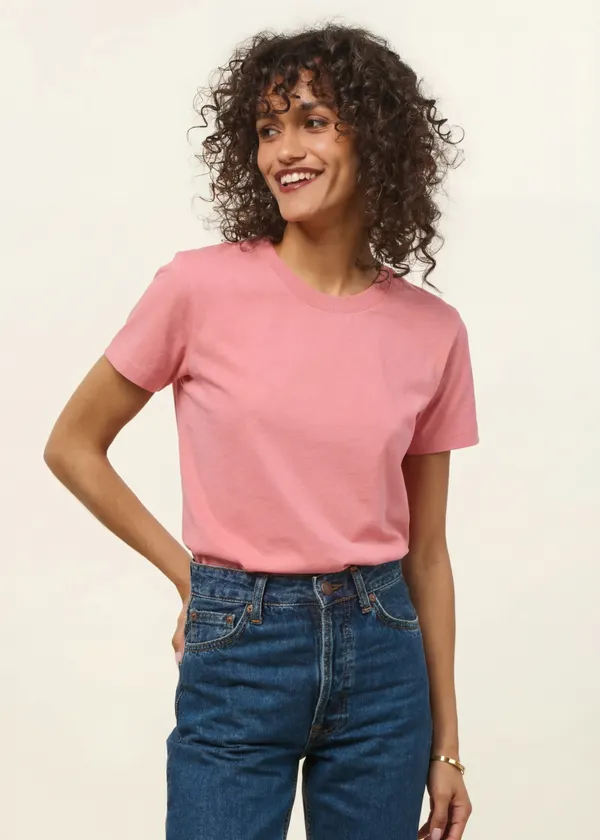 T-shirt en coton bio | vieux rose, WeDressFair