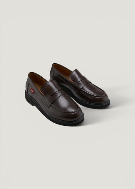 Mocassin en matière végane | marron "douro - marron"