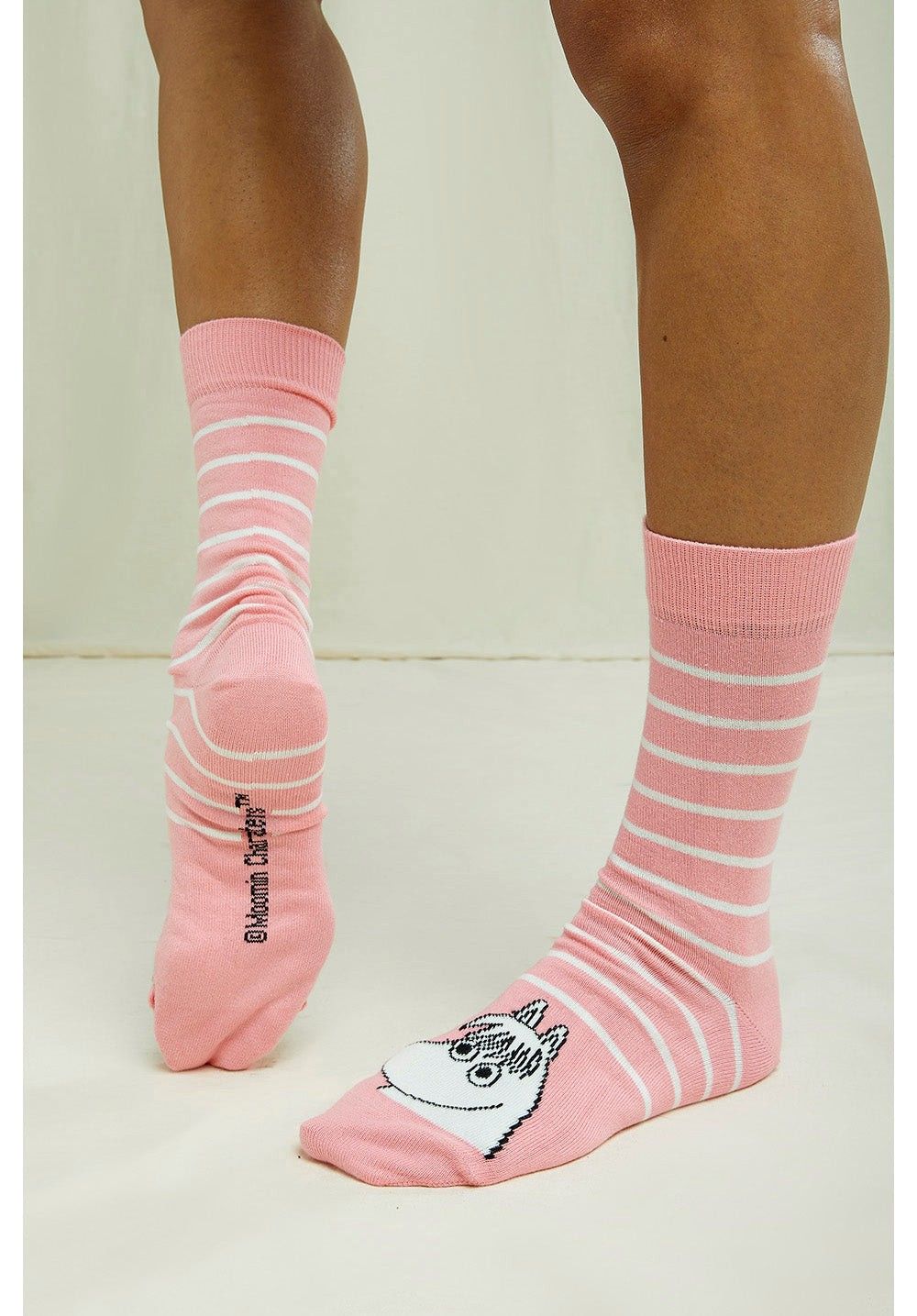 Chaussettes rayées roses en coton bio - snorkmaiden, People Tree, photo 2