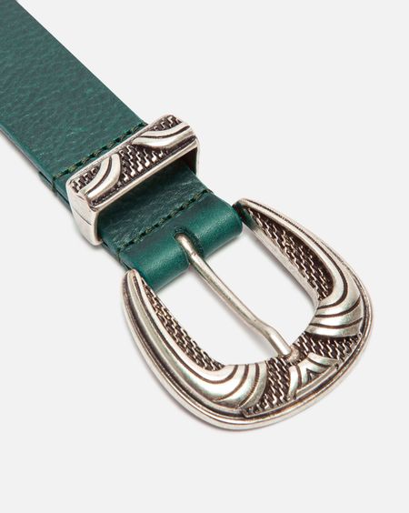 Ceinture made in france en cuir tannage végétal | vert foncé "keith forest", KOST Paris, photo 5