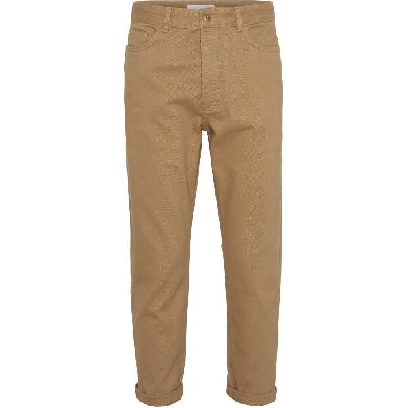 Pantalon droit en twill épais camel en coton bio - bob, Knowledge Cotton Apparel, photo 6