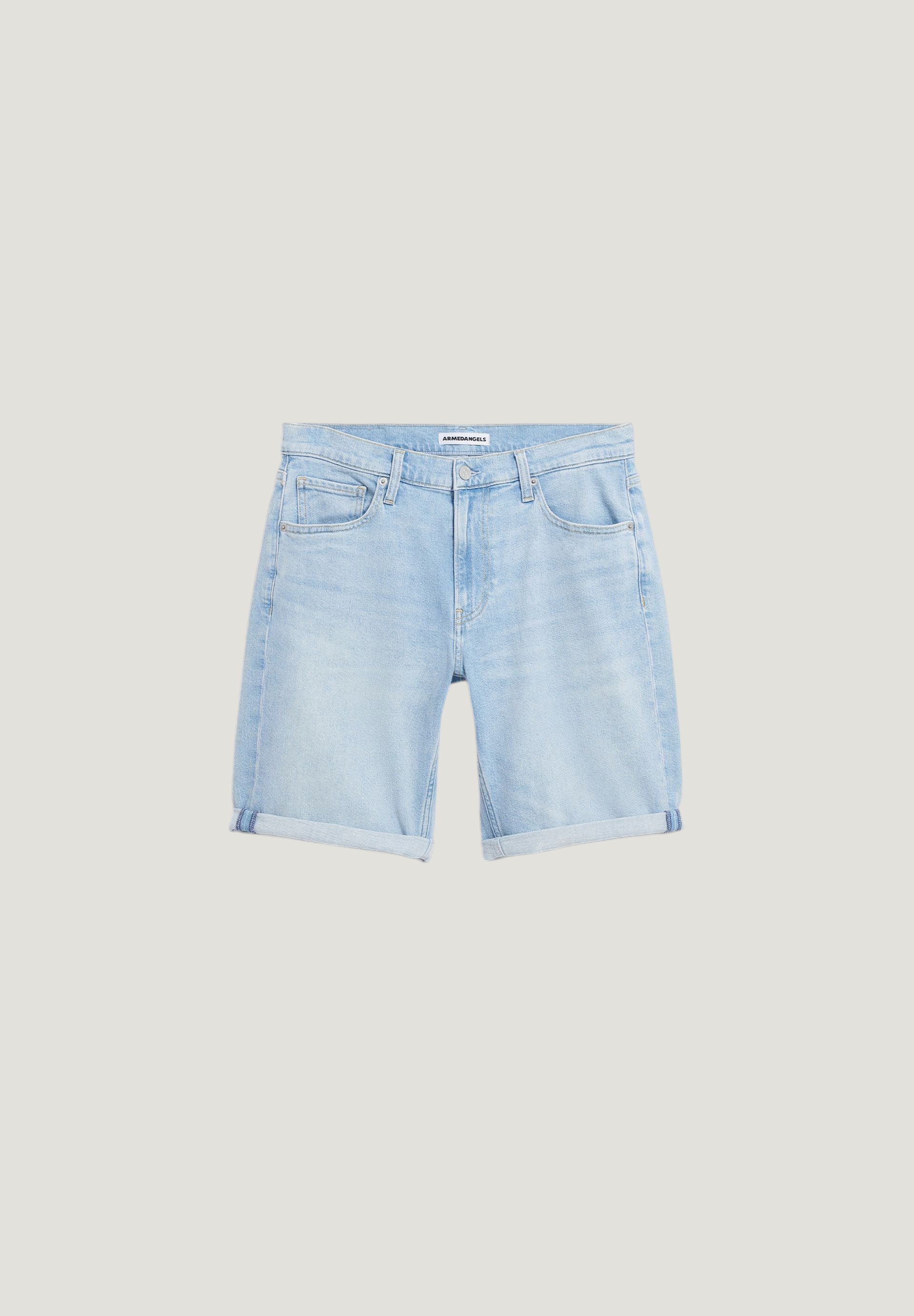 Short denim ajusté en coton bio et chanvre | bleu clair "Naailo denim short - tethys", Armedangels, photo 6