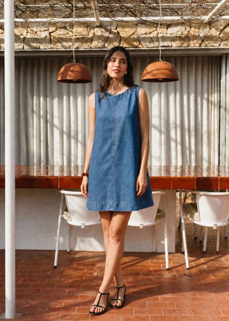 Robe Éléanore en tencel | denim - Bonjour Demain par WeDressFair