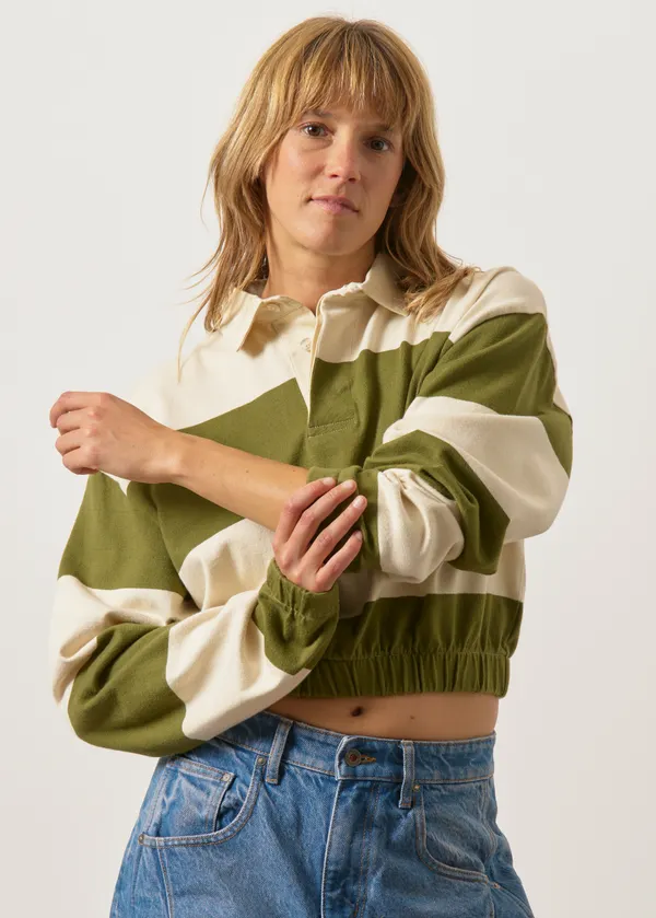 Sweat col polo en coton bio | lien, Graine