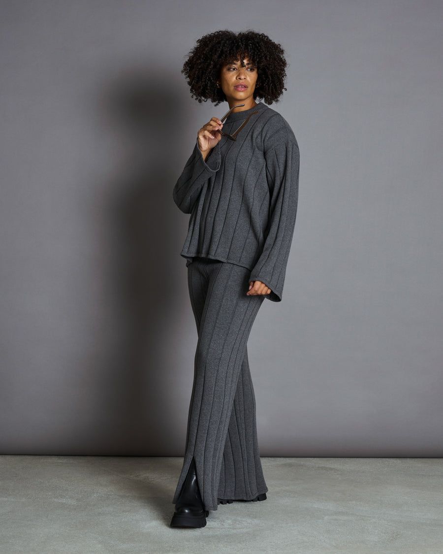 Lockerer Strickpullover aus Bio-Baumwolle | Dunkelgrau "tica dark grey", Jan'n June, Foto 4