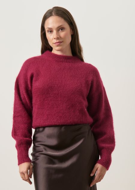 Pull en mohair certifié | aubergine "sérena", WeDressFair