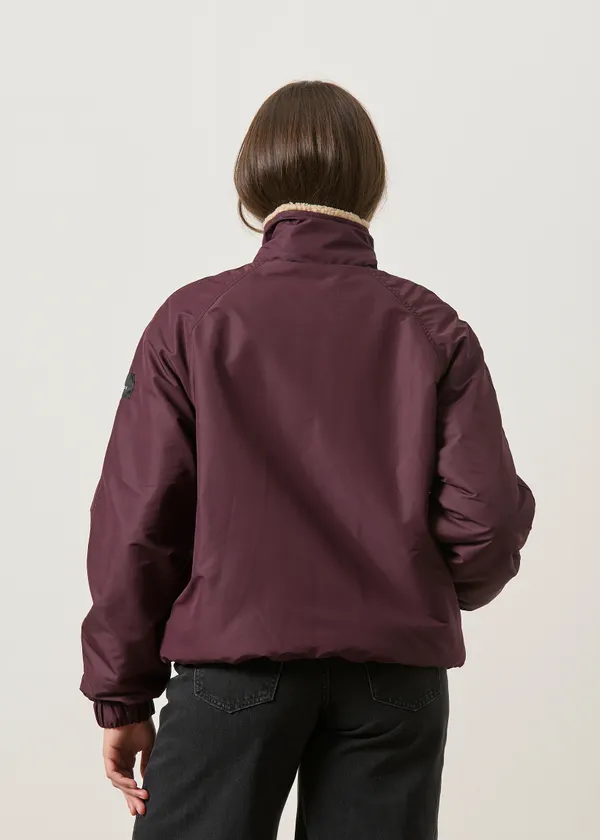Manteau déperlant doublé polaire en matière recyclée | aubergine "Zephyria", Twothirds
