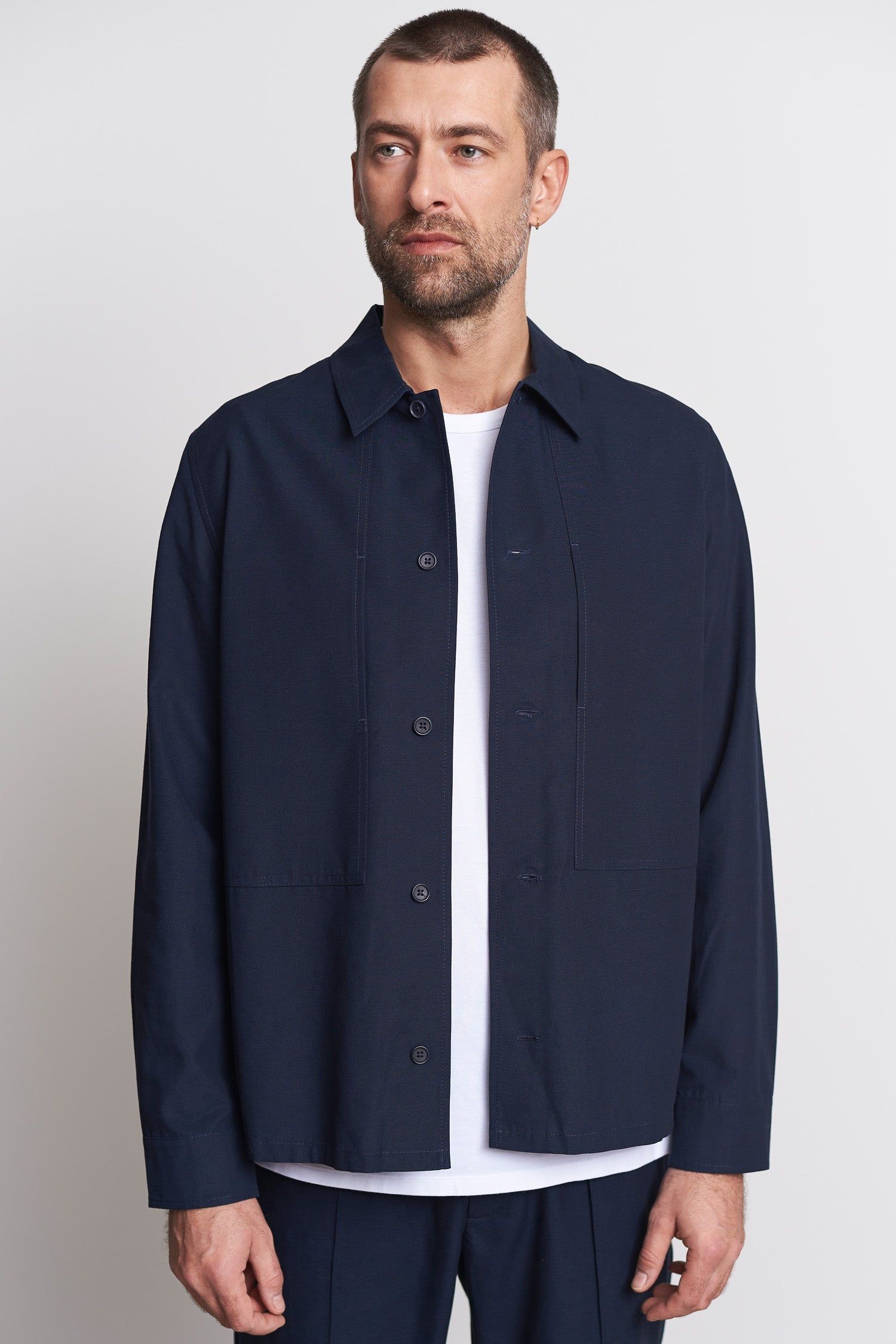 Surchemise en tencel et coton bio | navy "owe pale navy", About Companions, photo 1