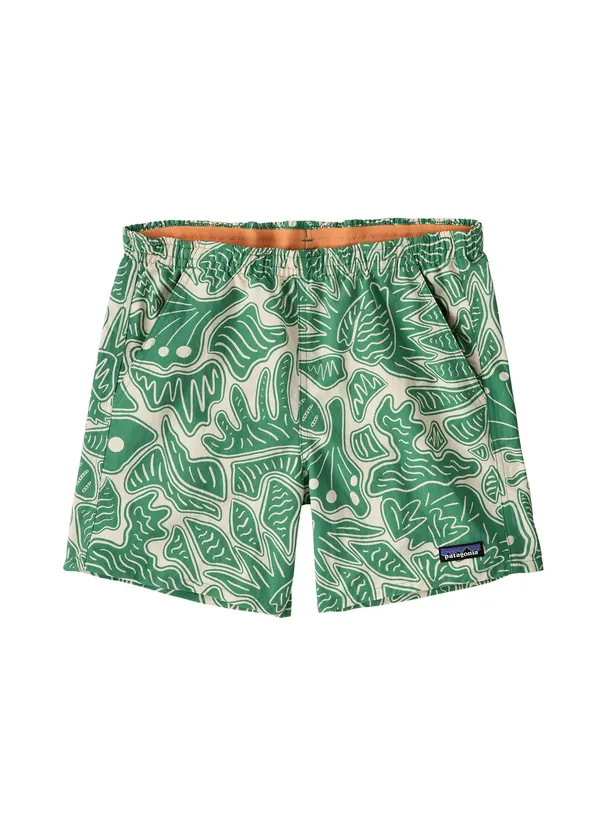Short en polyester recyclé | vert "w's baggies shorts - 5 in. - bees and flowers: heartleaf green", Patagonia