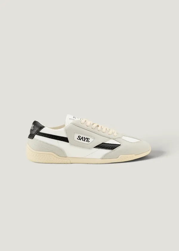 Baskets vegan | blanc "M26 dawn - lignify white & black", SAYE
