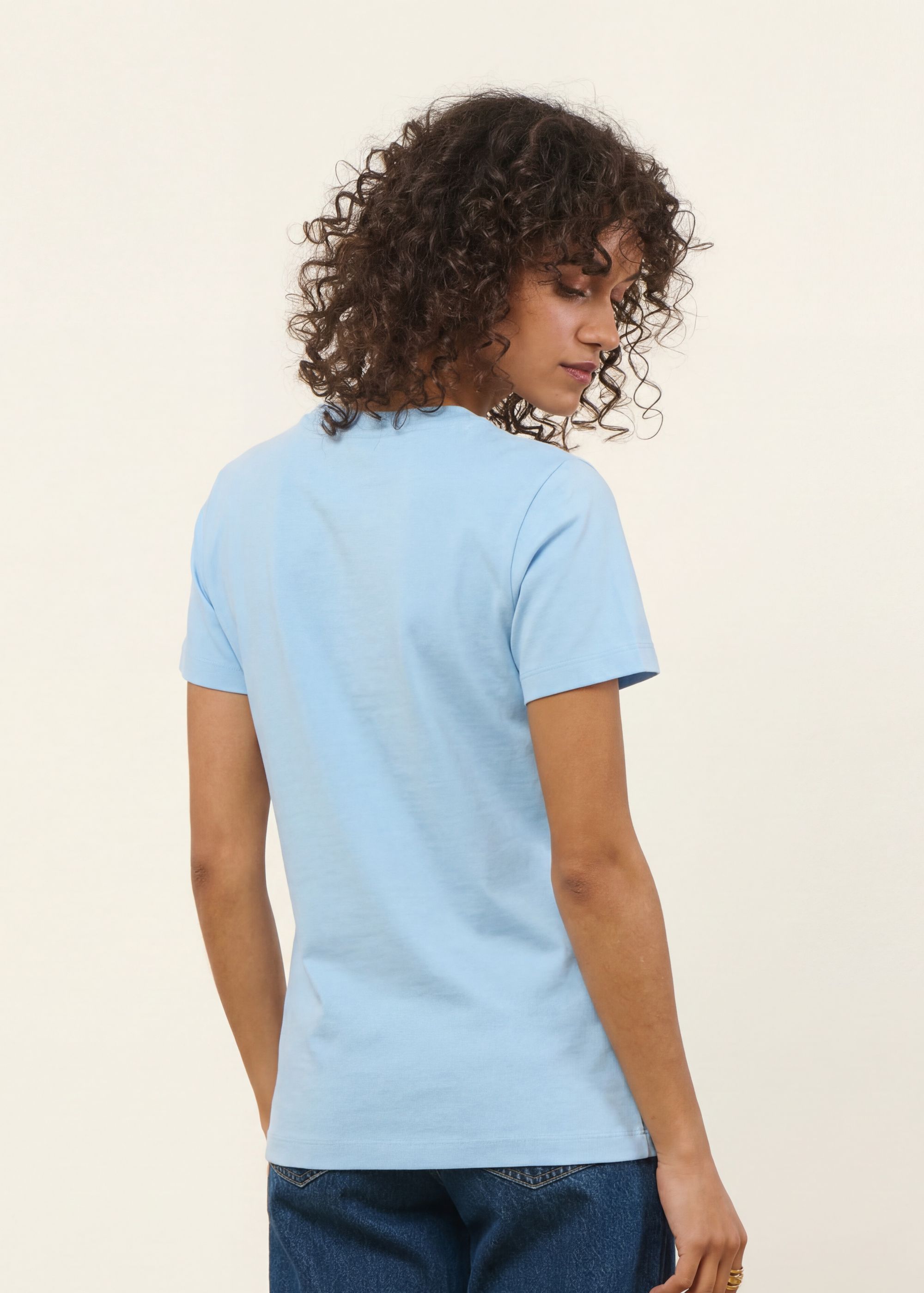 T-shirt en coton bio | bleu ciel, WeDressFair, photo 5
