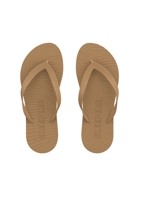 Tongs en caoutchouc naturel | beige "Mens regular sand"