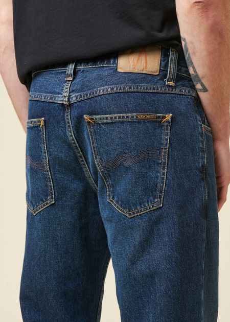 Jean droit en coton bio | bleu "gritty jackson blue soil" - Nudie Jeans