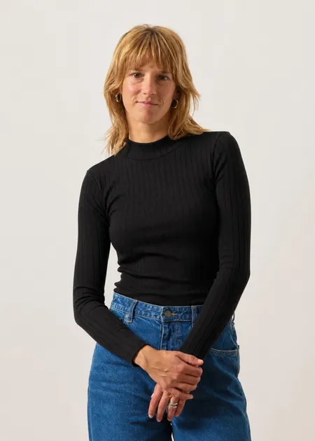 Sous-pull manches longues col montant en coton bio, WeDressFair