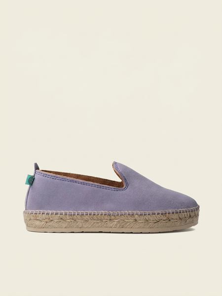 Espadrilles lilas en cuir certifié - sabina velours lavender - Genuins