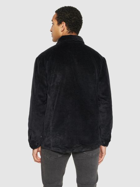 Overshirt aus Bio-Baumwollcord | Schwarz "stretched 8 wales corduroy overshirt black jet", Knowledge Cotton Apparel, Foto 3