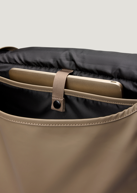 Sac à dos 20l en matière recyclée | beige "Stream lid backpack 14" - clay", Sandqvist, photo 3