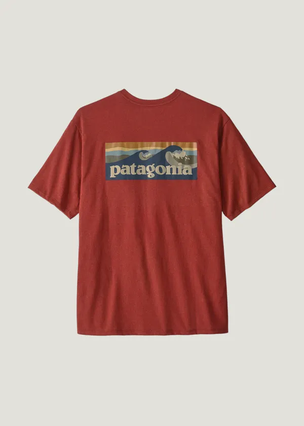 T-shirt à poche en matières recyclées | rouge "Boardshort logo pocket responsibilitee - rtre", Patagonia