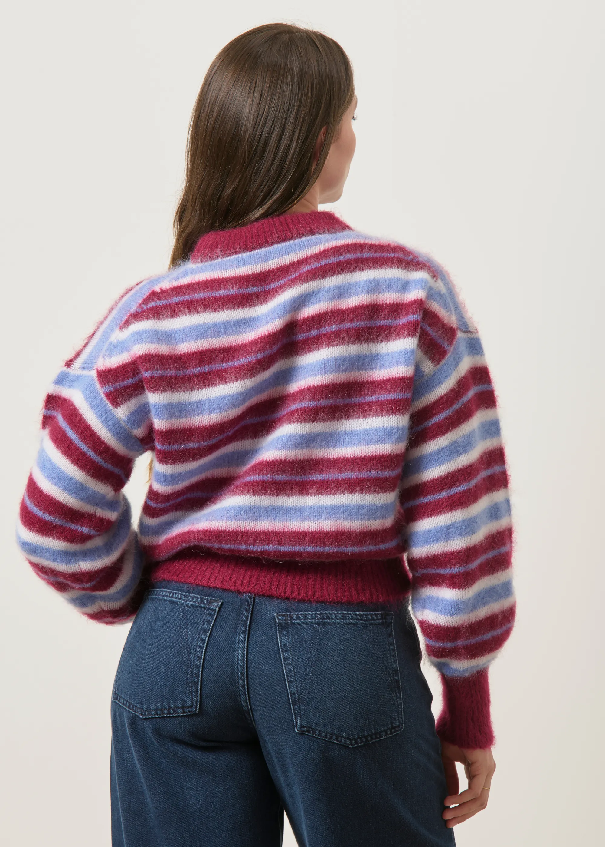 Pull en mohair certifié | rayé multicolore "sérena", WeDressFair, photo 4