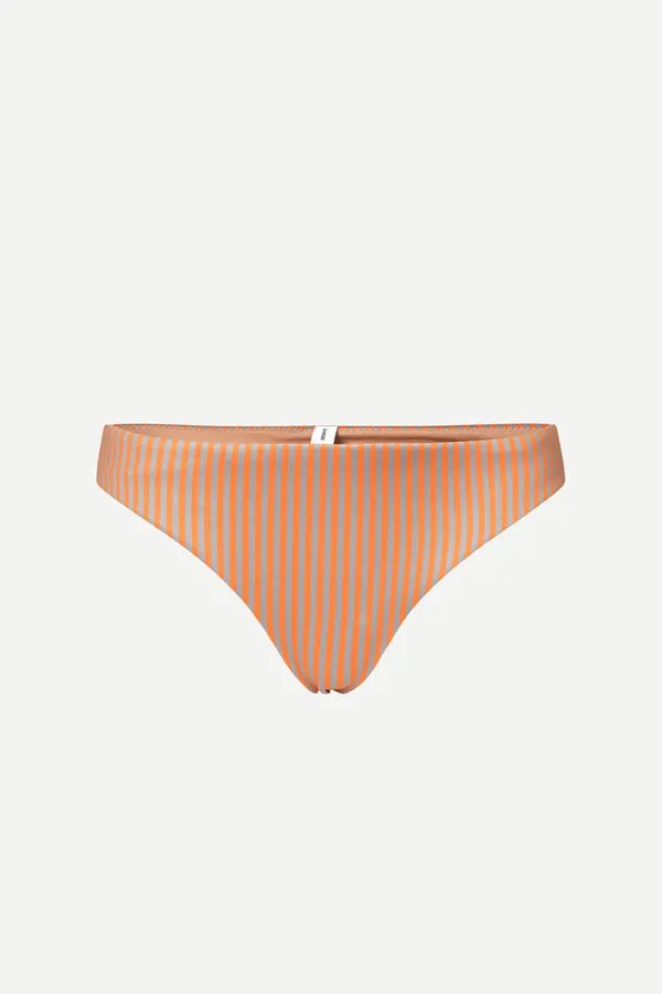 Bas de maillot rayé orange en recyclé - leah bottom - orange st., Samsoe Samsoe