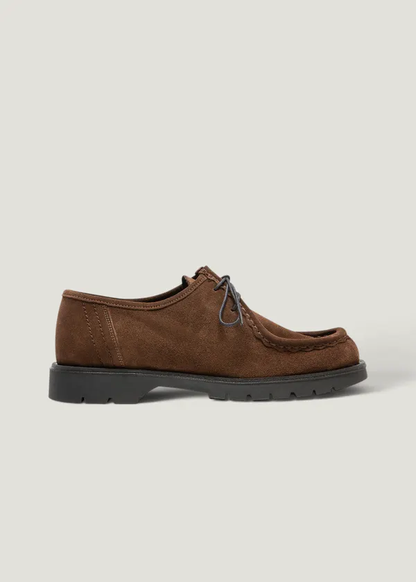 Derbies en cuir suède certifié | chocolat "Padror vv", Kleman