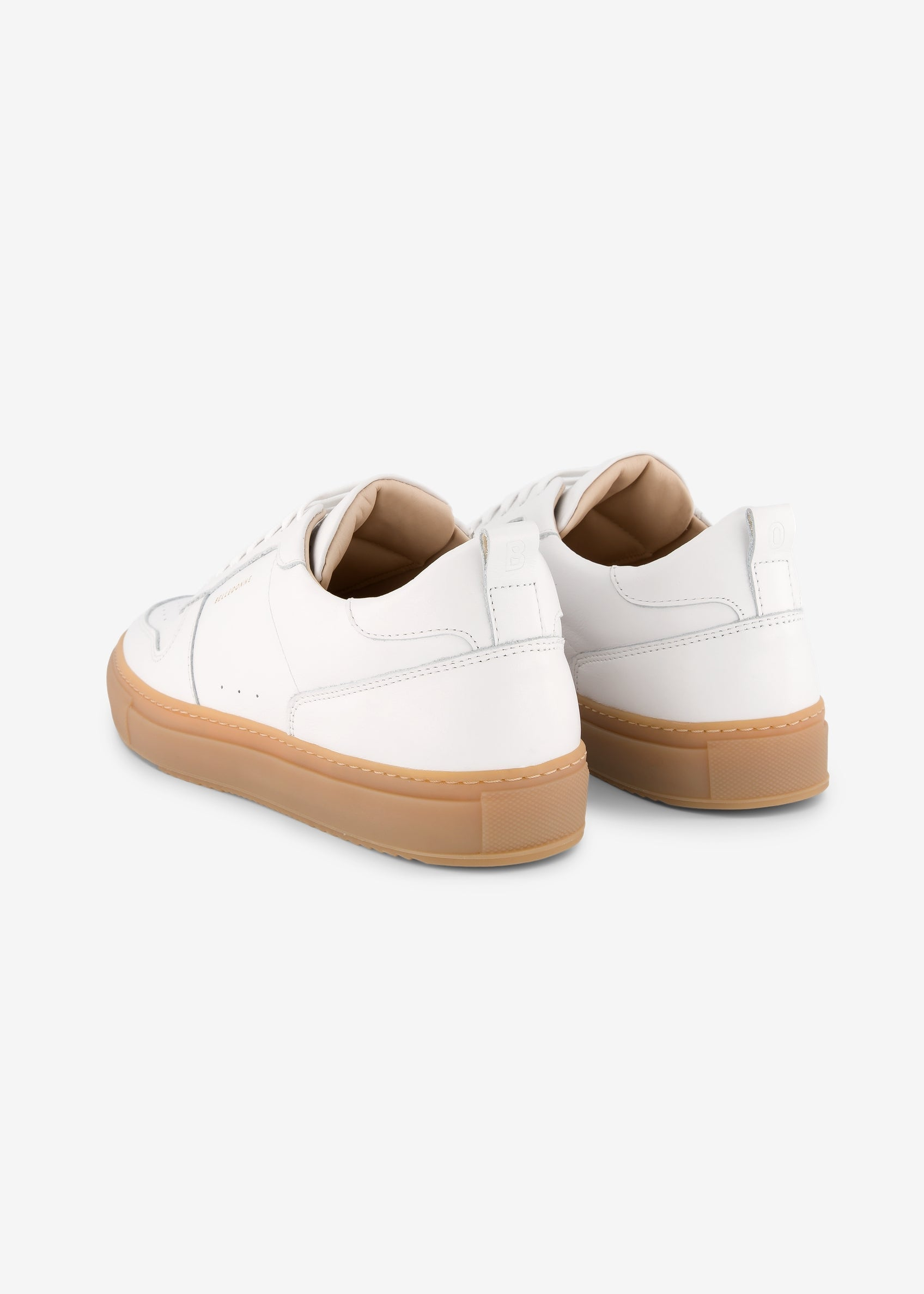 Baskets en cuir certifié | blanches "b0 gum white", Belledonne Paris, photo 3