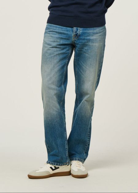 Jean droit large en coton bio | bleu "rad rufus summer shadow - mid blue wash" - Nudie Jeans