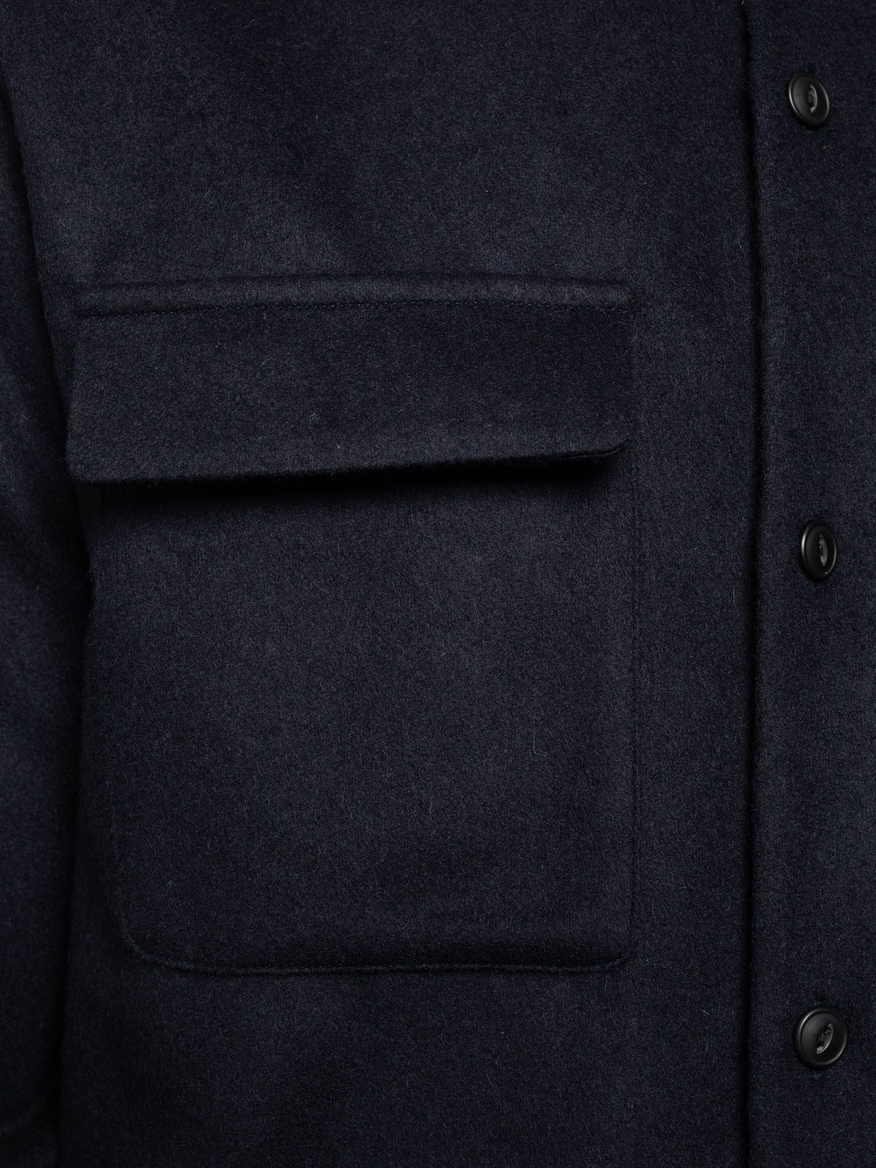 Surchemise bleu marine en laine recyclée - sten wool solid navy, Nudie Jeans, photo 6