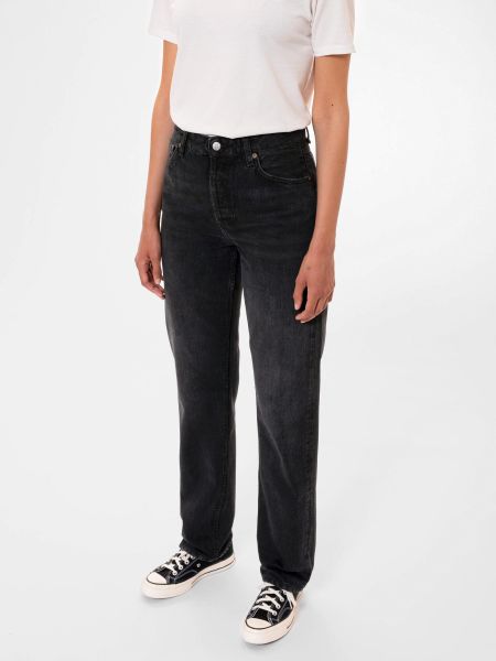 Verwaschene Jeans mit geradem Schnitt aus Bio-Baumwolle | Schwarz "lofty lo vintage black", Nudie Jeans, Foto 4