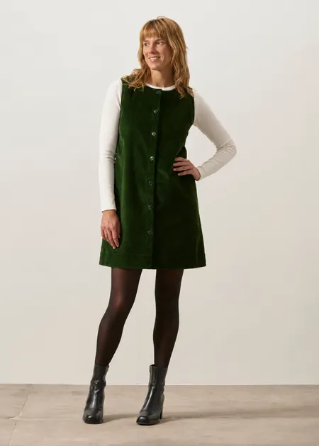 Robe velours sans manche "olivia" - vert, WeDressFair