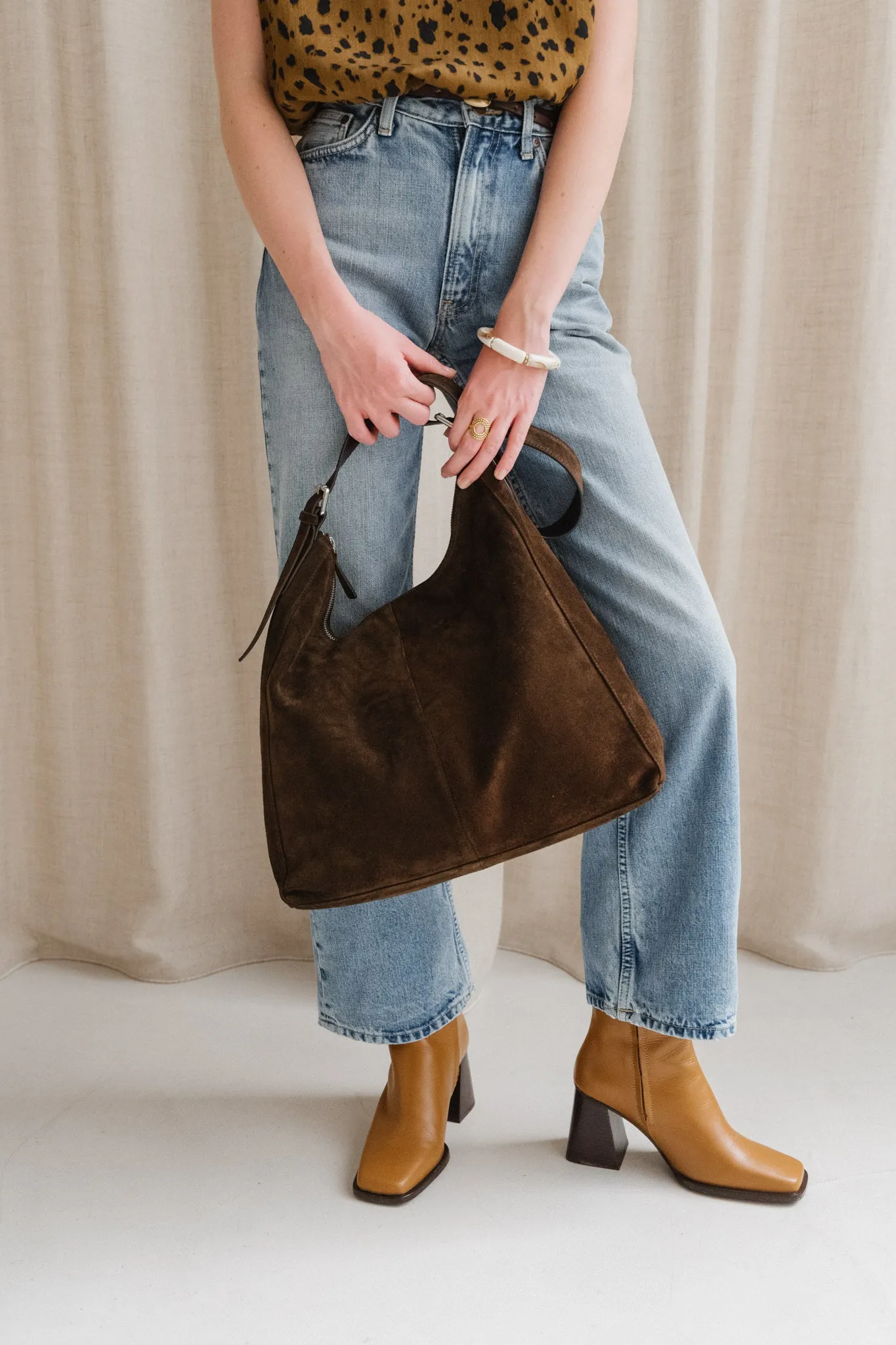 Sac cabas en cuir suède certifié | marron "hilo - coffee", Vagabond, photo 1