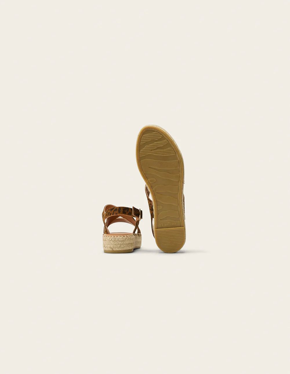 Espadrilles plateforme en cuir certifié | léopard "espadrilles chantal - suède", Odaje ex M.Moustache, photo 2