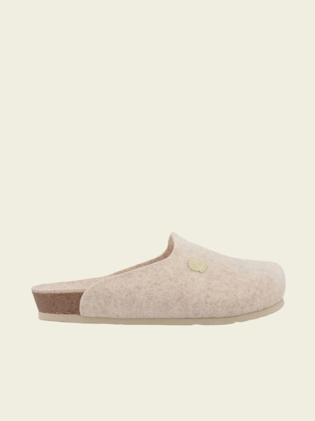 Chaussons sabots en matières recyclées | beige "helsinki monochrome beige"