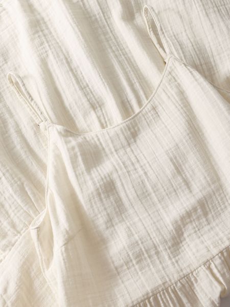Kleid aus Bio-Baumwolle | Ecru "double layer slope strap dress - egret", Knowledge Cotton Apparel, Foto 2