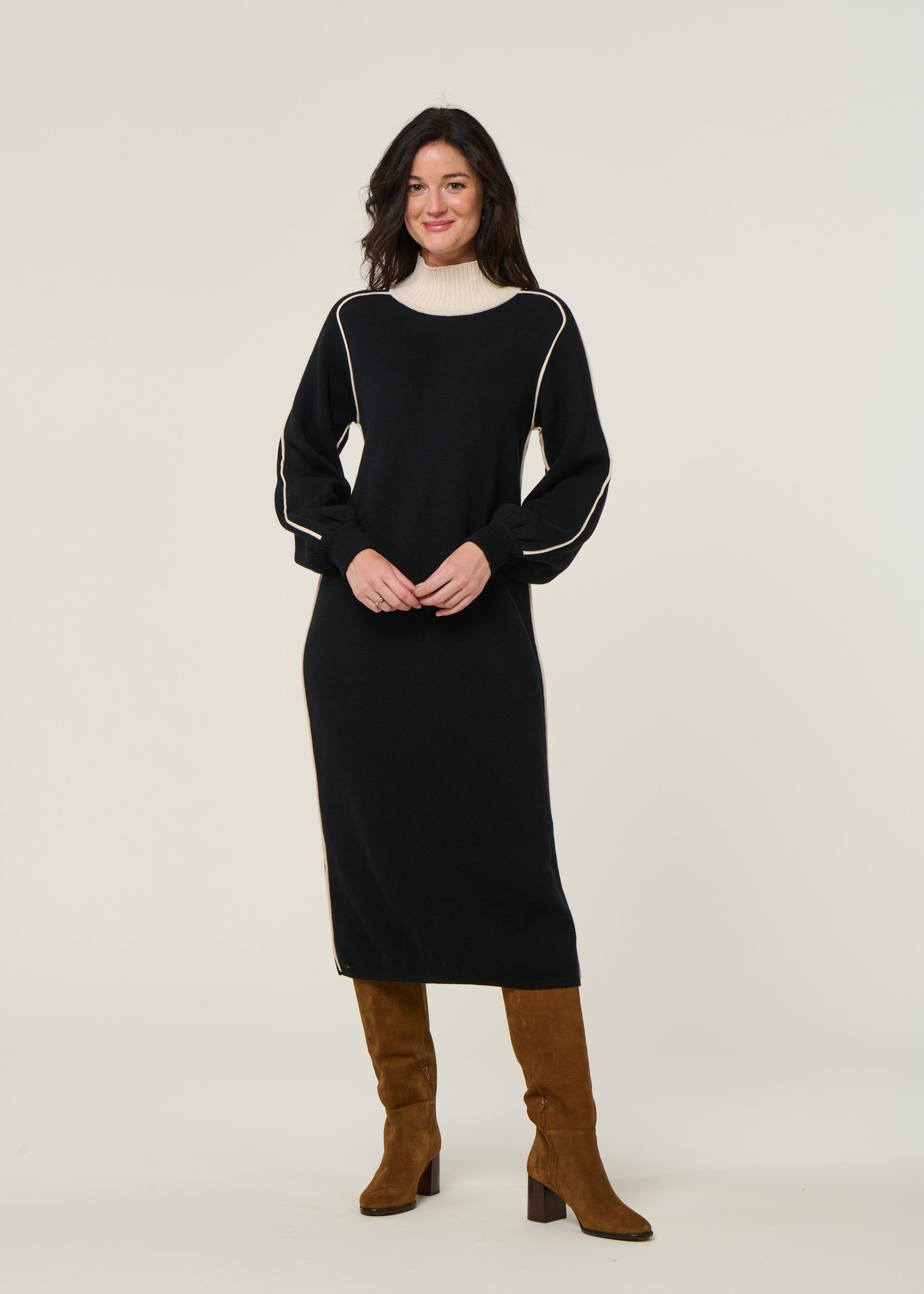 Strickkleid aus Bio-Baumwolle| schwarz "larraitz", SKFK, Foto 1