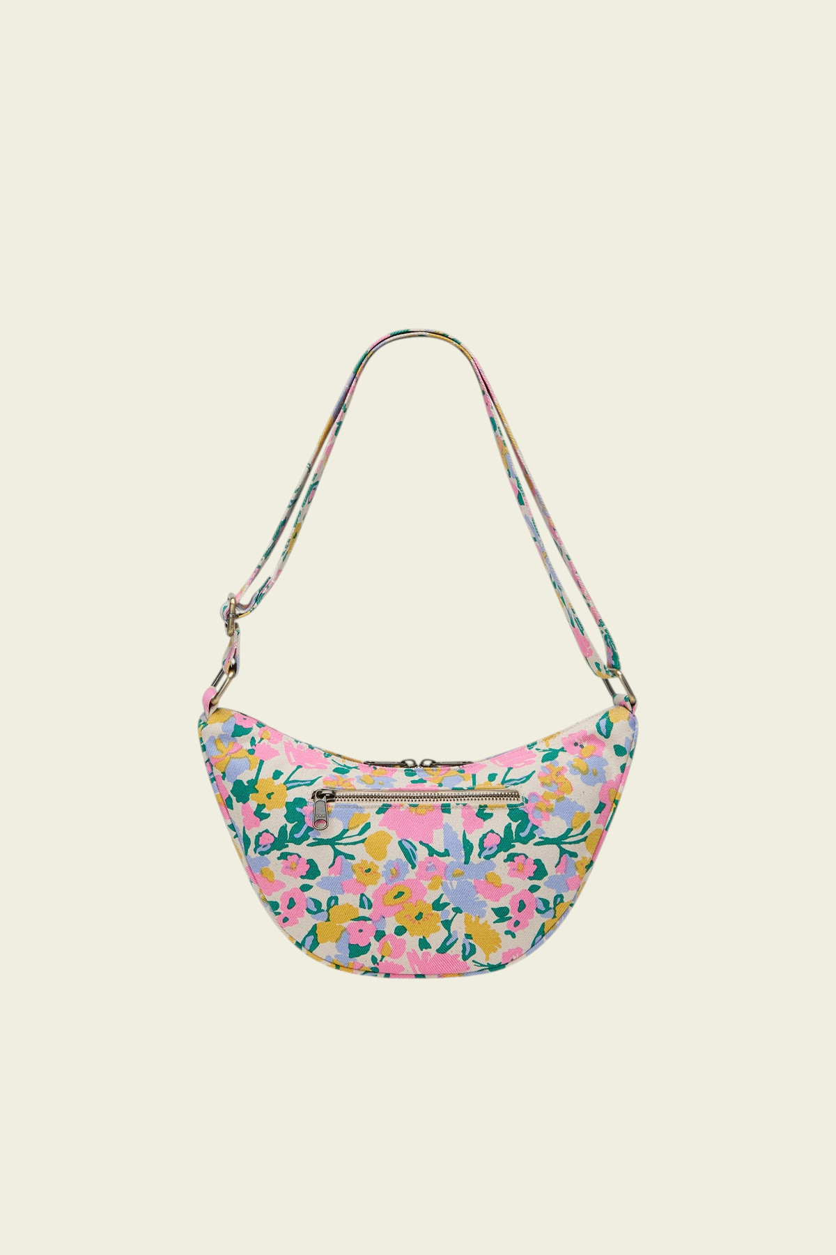 Sac bandoulière en coton bio | multicolore "Andrea pastel bloom - liberty", Hindbag, photo 2
