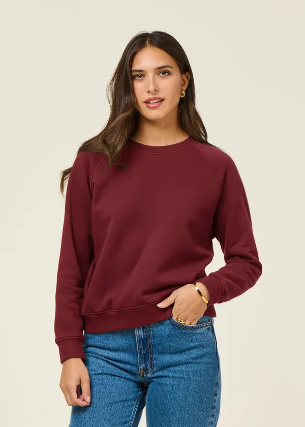 Sweat en coton bio | bordeaux, WeDressFair