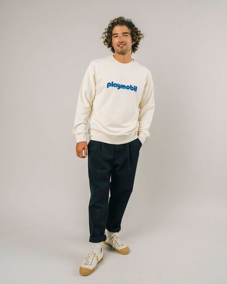 Personnage Playmobil Moderne Homme - Cheveux Châtains, T-shirt Et Pantalon Bleu, Baskets Blanches