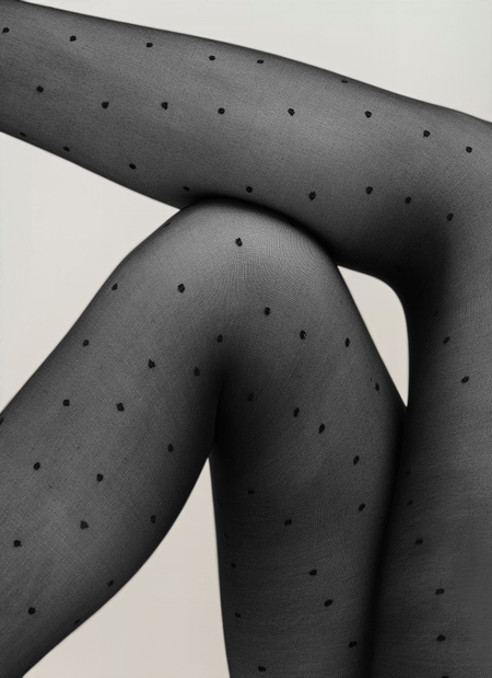 Collants 40 deniers à pois en recyclé | noir "doris dot", Swedish Stockings, photo 2