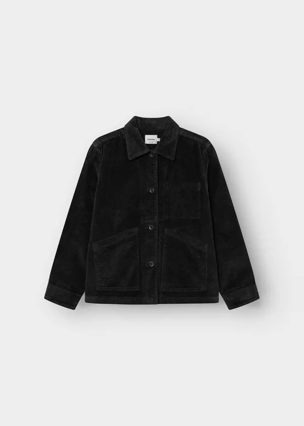 Veste velours en coton bio | noir "Jacket stiby corduroy black", Dedicated