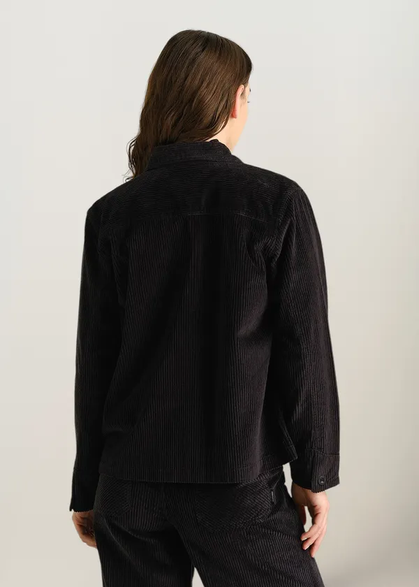 Veste velours en coton bio | noir "Jacket stiby corduroy black", Dedicated