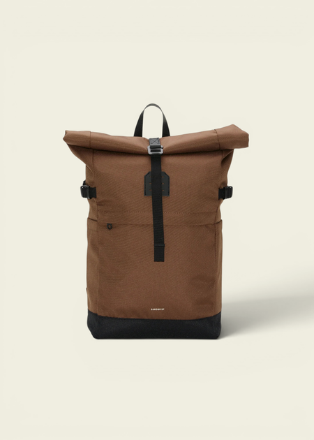 Sac à dos 23l en matière recyclée | marron "Icon rolltop backpack 14" - brown" - Sandqvist