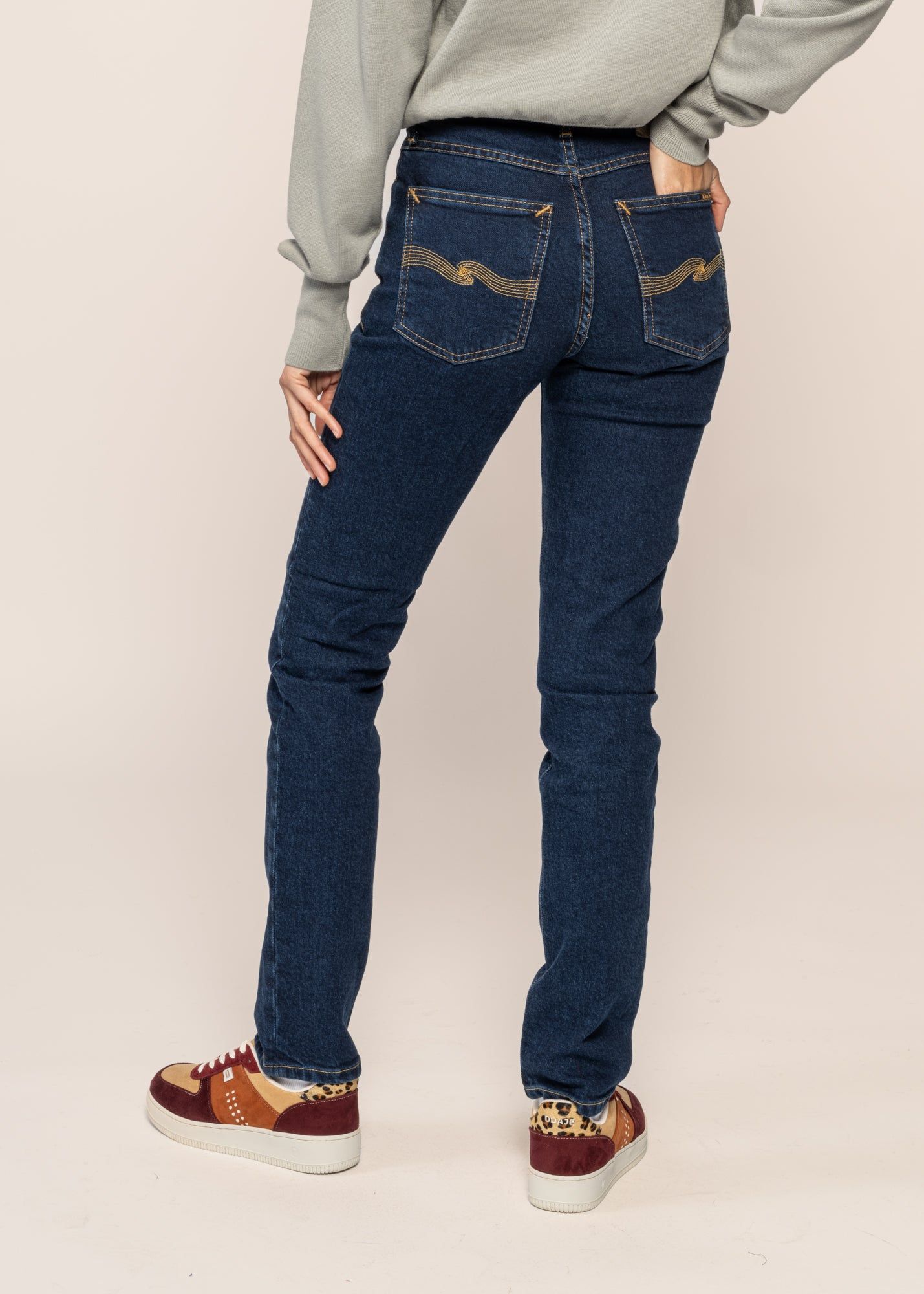 Jean slim en coton bio | bleu "mellow mae indigo rain", Nudie Jeans, photo 2