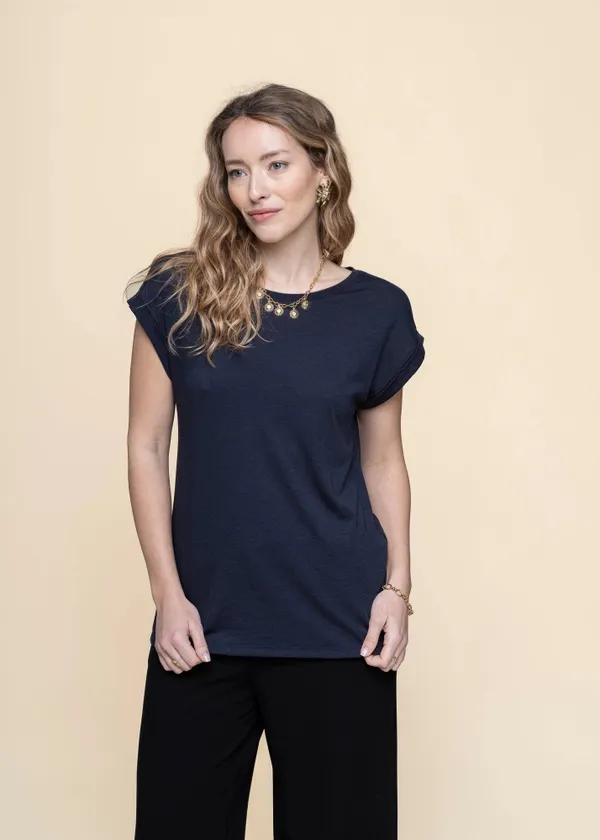 T-shirt en tencel et coton bio | marine "jilaana night sky", Armedangels