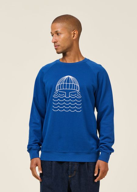 Sweat en coton bio | bleu "cobalt to the sea" - Bask in the Sun