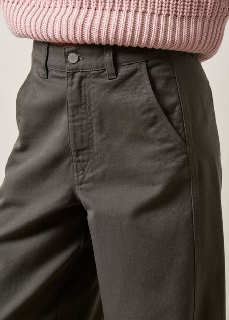 Pantalon ballon en coton bio | gris "Barrel-leg pant - washed grey", Rotholz, photo 5