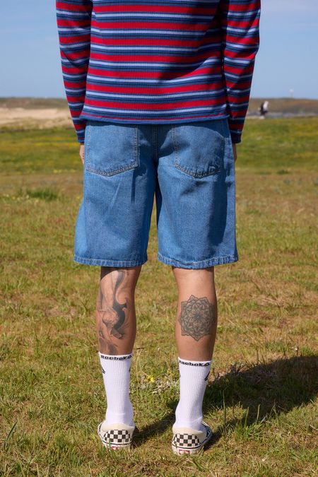 Short denim en coton bio | bleu "nowhere denim short", NWHR, photo 2